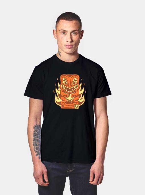 Fire Tikimon Statue T Shirt