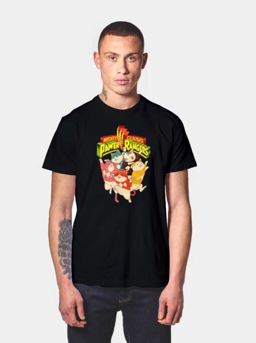 Mighty Claws Pawer Rangers T Shirt