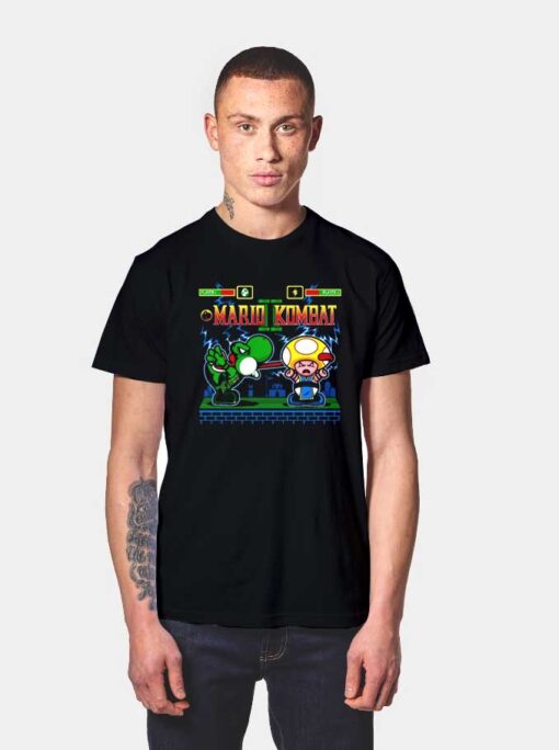 Retro Mario Kombat Game T Shirt