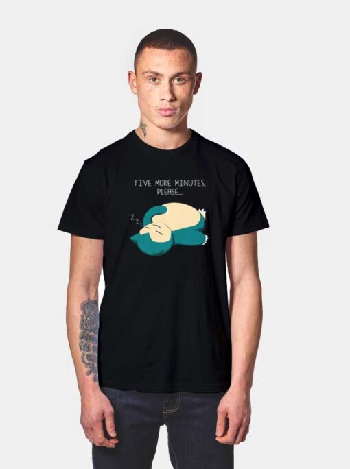 Snorlax Five More Minutes T Shirt