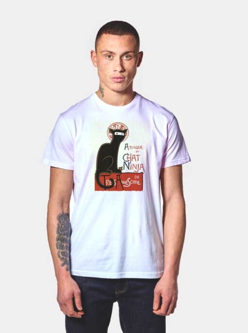 A French Ninja Cat T Shirt