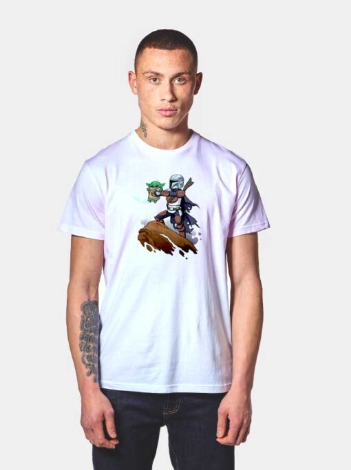 Baby Yoda The Mandalorian Cliffs T Shirt