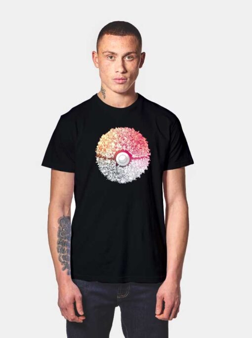 Doodlemon Pokeball Art T Shirt