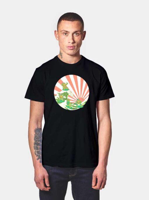 Great Wave Of Cowabunga T Shirt