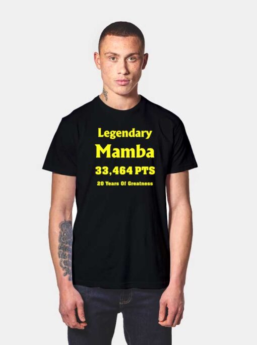 Legendary Mamba Stats T Shirt