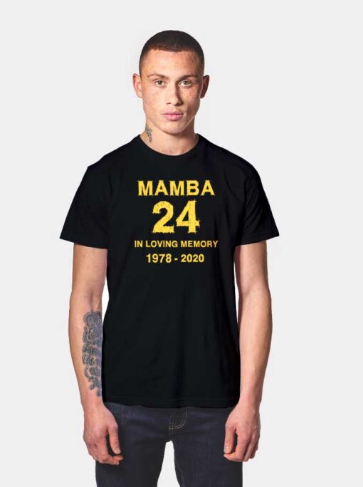 Mamba 24 In Memory 1978-2020 T Shirt