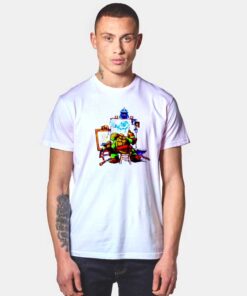 Ninja Rockwell Painting T Shirt