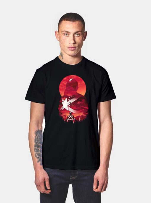 Red Guardian Sunset T Shirt