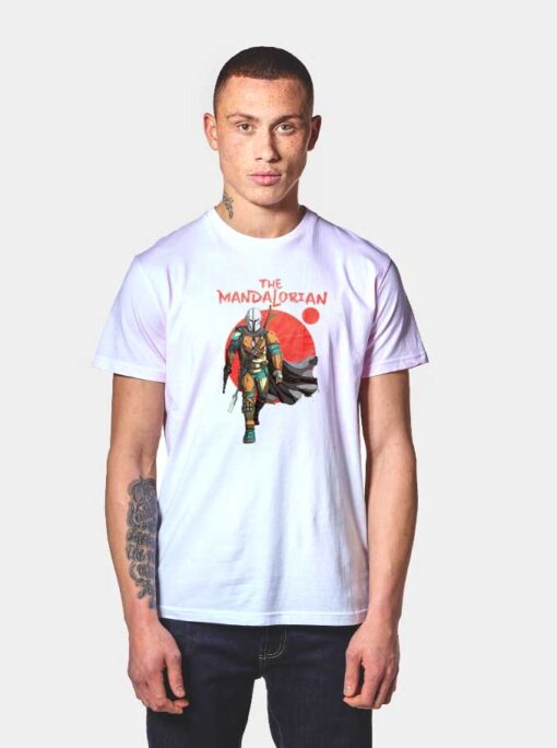 The Mandalorian Hunter Sunset T Shirt