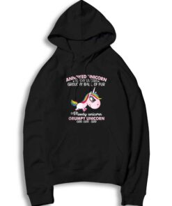 Annoyed Unicorn Touchy Unicorn Grouchy Ball Of Fur Hoodie