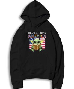 Baby Yoda Read Across America Flag Hoodie