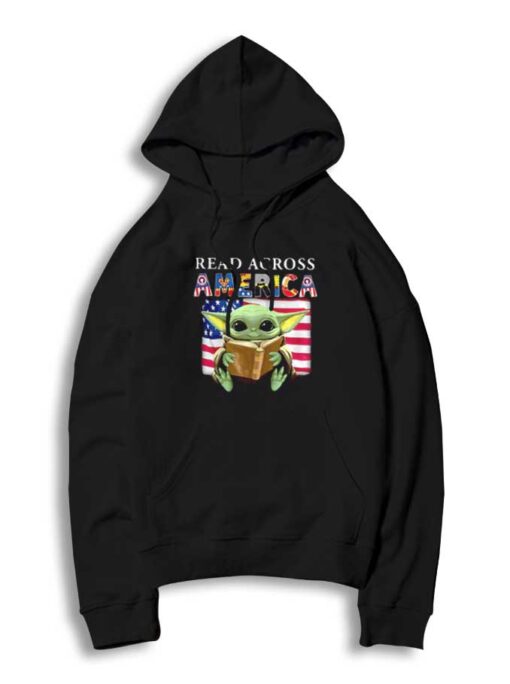 Baby Yoda Read Across America Flag Hoodie