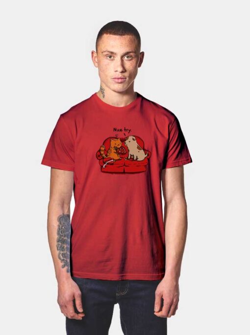 Cat And Dog Valentine T Shirt