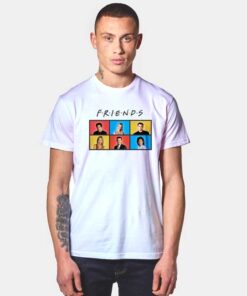 Friends TV Show Cast Photo Grid Vintage T Shirt