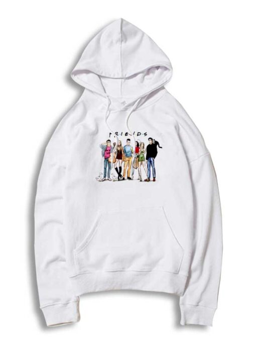 Friends Tv Show Cast Cartoon Fanart Hoodie