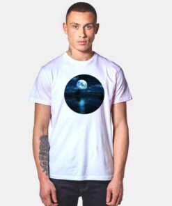 Full Moon Over River T Shirt