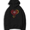 Glittering Heart Kansas City Chiefs Logo Hoodie