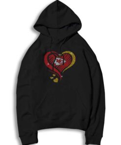 Glittering Heart Kansas City Chiefs Logo Hoodie