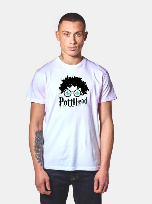 Harry Potter Potthead Scar Weed Cannabis T Shirt