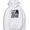 I Like Cats And Coffee Monochrome Quote Hoodie