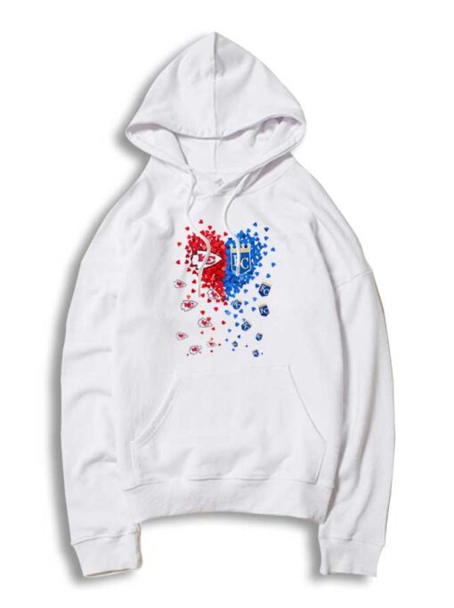 Kansas City Chiefs And Kansas City Royals Heart Hoodie