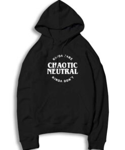 Kinda Care Kinda Don't Chaotic Neutral Logo Hoodie