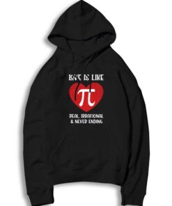 Love Is Like Pi Equation Heart Logo Hoodie