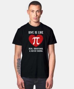 Love Is Like Pi Equation Heart Logo T Shirt