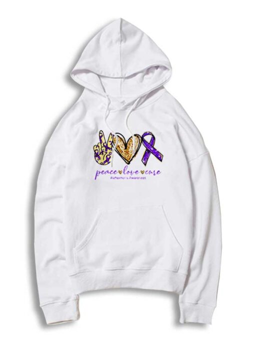 Peace Love Cure Alzheimer Patient Hoodie