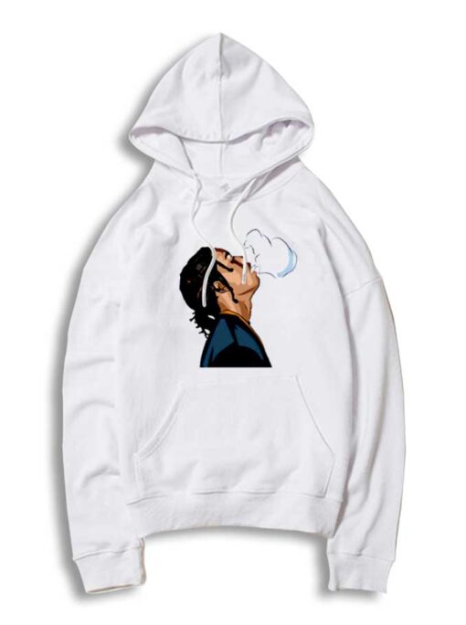 Pop Smoke Blowing Smoke Art Rest In Peace Hoodie