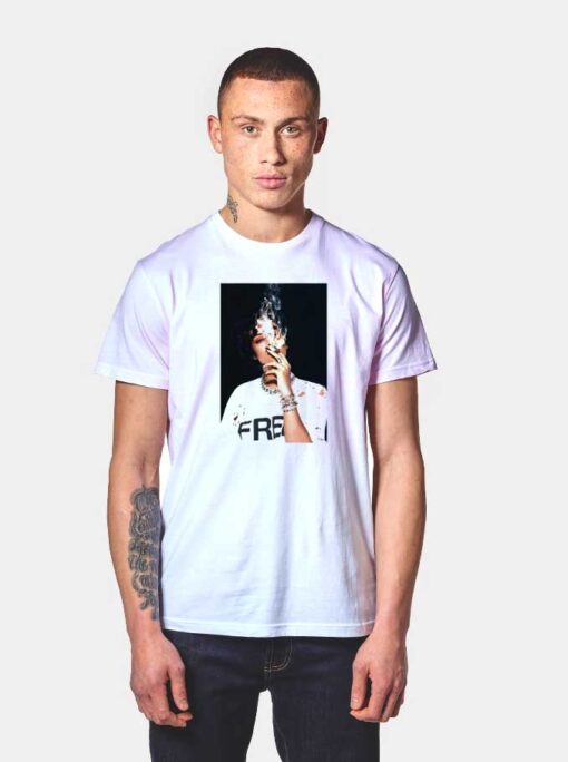 Rihanna Pictured While Smoking T Shirt