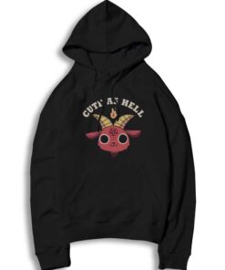 Satan Chibi Goat Cute As Hell Retro Hoodie