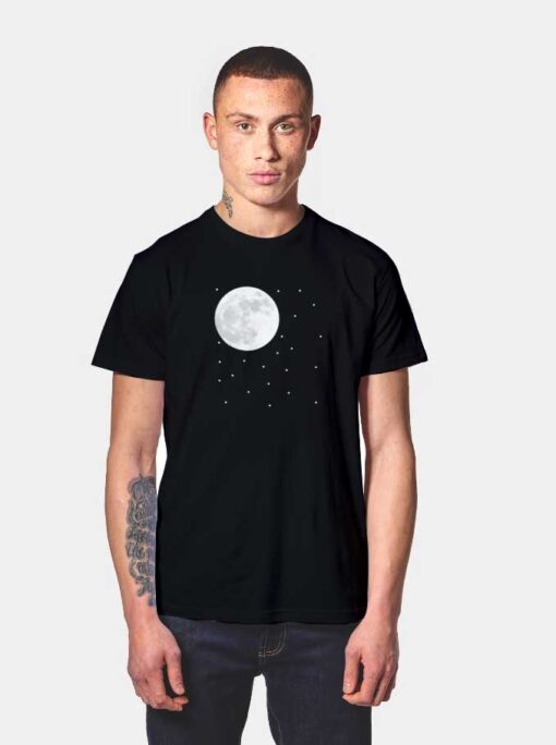 Starry Full Moon Night T Shirt