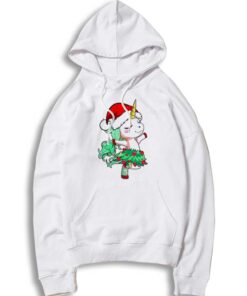 Unicorn Santa Hat Dancing Christmas Hoodie