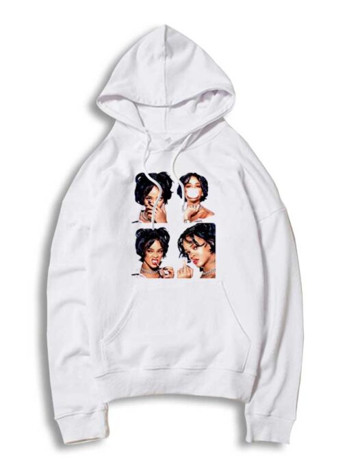 Vintage Rihanna Sexy Casual Photo Grid Hoodie