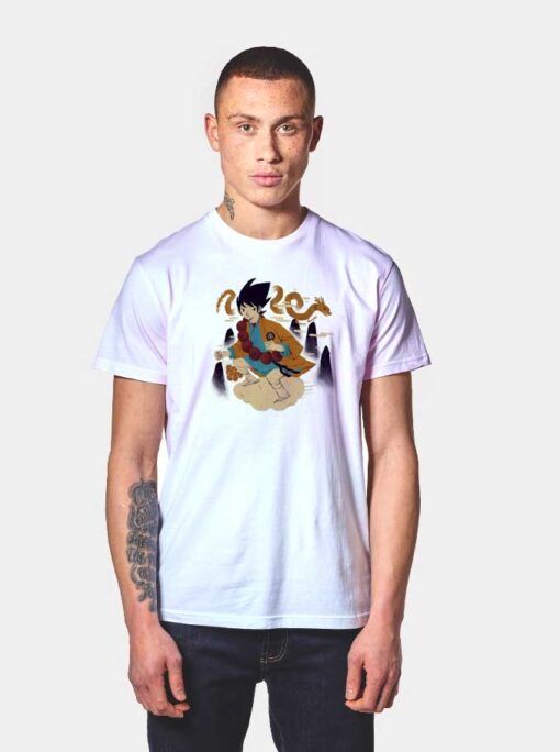 Woodblock Kakarot Saiyan T Shirt