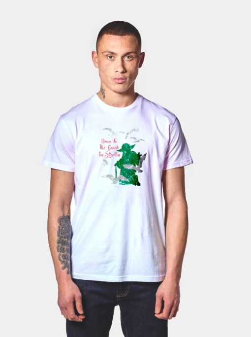 Yoda Down To The Beach T Shirt