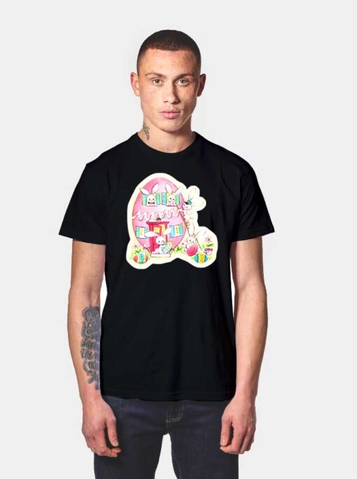 April Hare Pink Egg Bunny House T Shirt