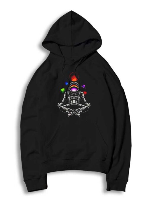 Astronaut Space Planets Yoga Namaste Hoodie