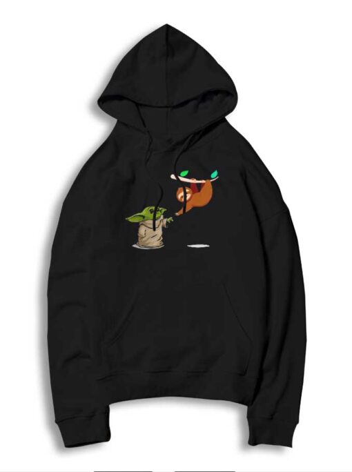 Baby Yoda And Sloth Touch Hands Hoodie