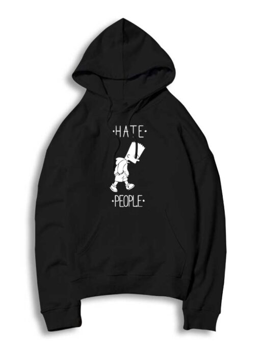 Bart Simpson Hate People Inspired Hoodie