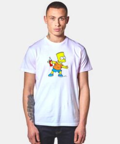 Bart Simpson Holding Spray Paint Pylox T Shirt