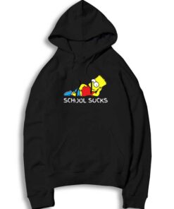 Bart Simpson School Suck Quote Hoodie