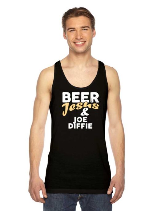 Beer Jesus And Joe Diffie Quote Logo Tank Top