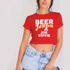 Beer Jesus And Joe Diffie Quote Logo Crop Top Shirt