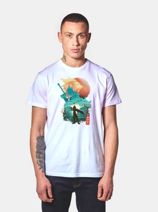 Cloudy Sunset Midgar Cloud Strife Final Fantasy T Shirt