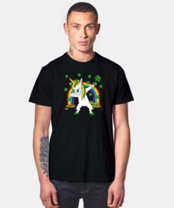 Dabbing Rainbow Unicorn St Patricks Day Irish T Shirt