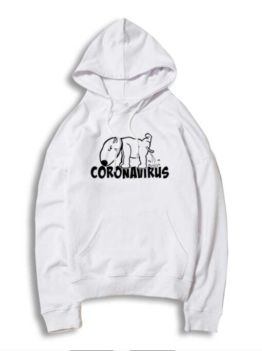 Dog Peeing Fuck Coronavirus Logo Hoodie