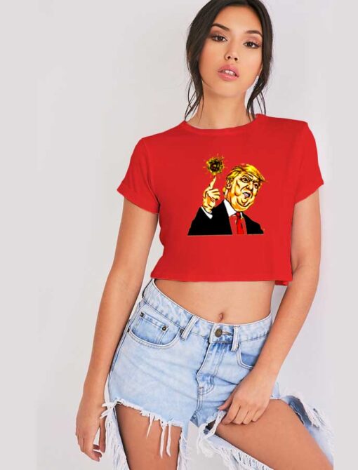 Donald Trump Fuck Off Coronavirus 2020 Crop Top Shirt