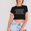 Don't Limit Yourself To Panicking At The Disco Crop Top Shirt